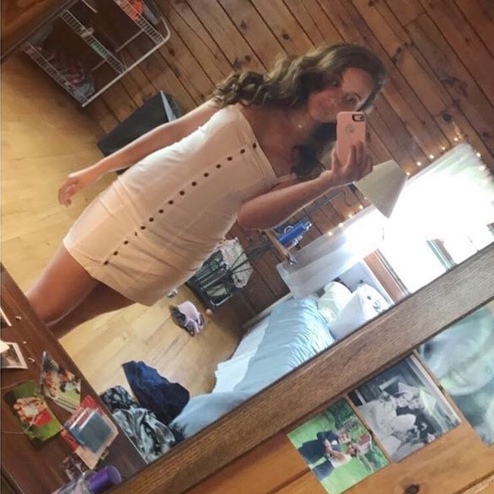 White Button Up Dress - Picture 2 of 4